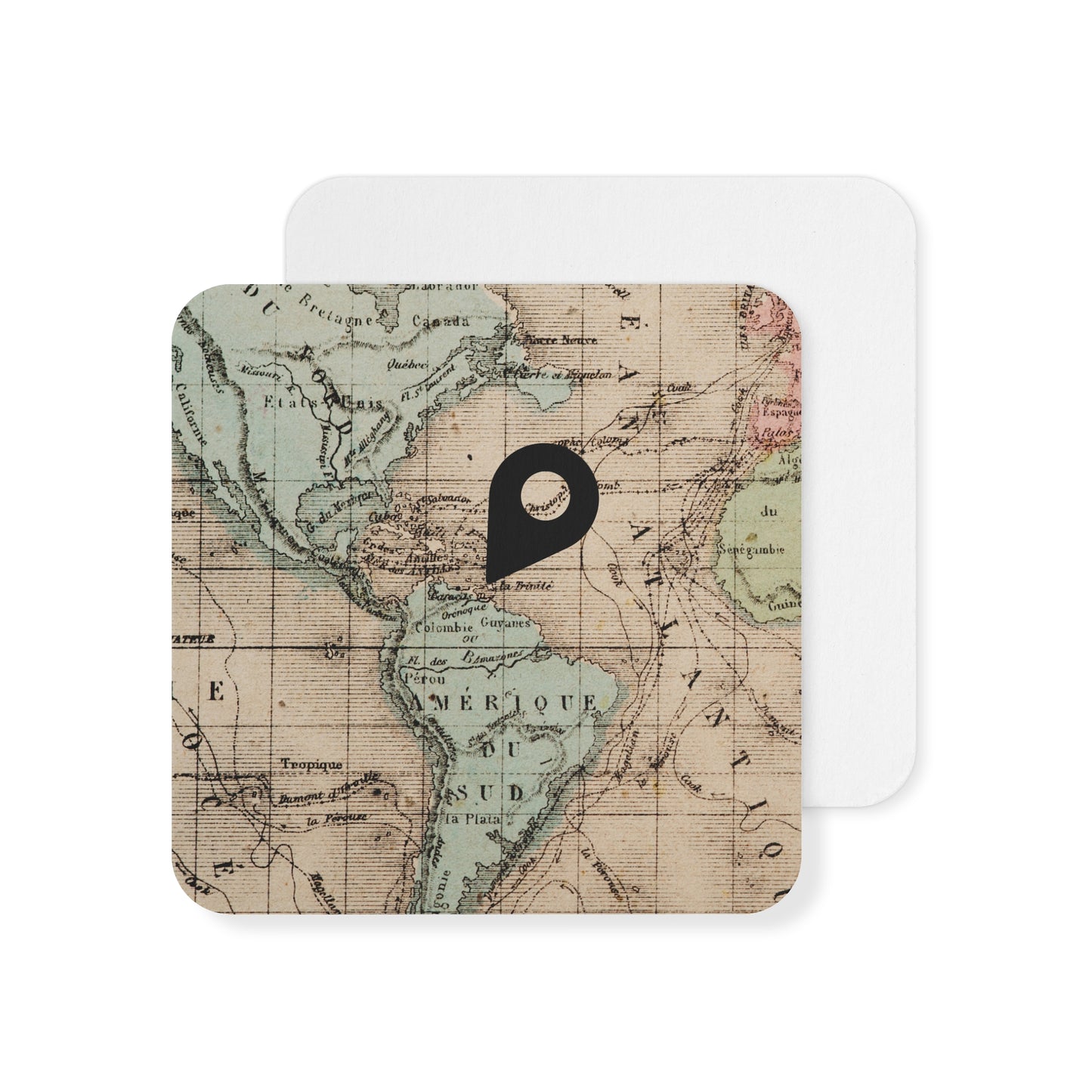 Vintage map Coasters (50, 100 pcs)