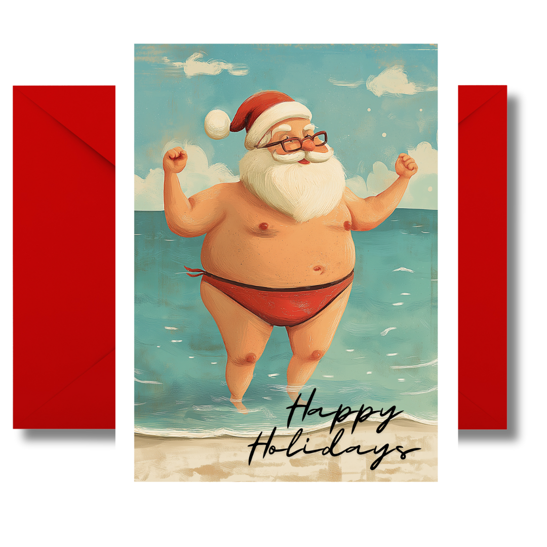 Christmas Card- Santa Happy Holidays