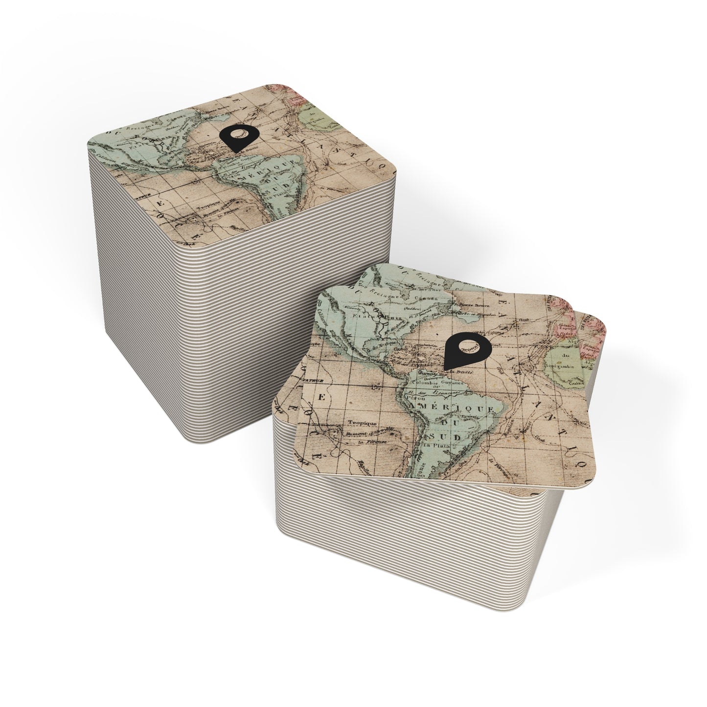 Vintage map Coasters (50, 100 pcs)