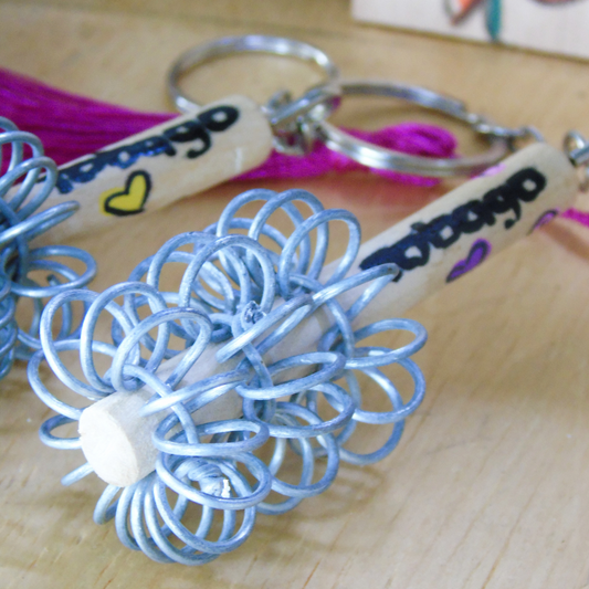 Swizzle Stick Key Chain