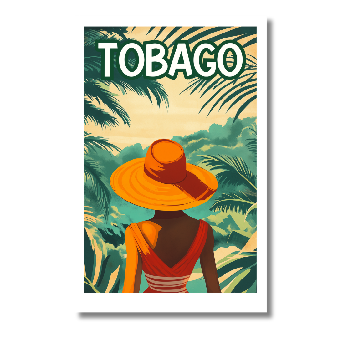 Tobago Retro Postcard: Vacay Mood