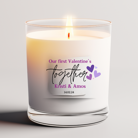 Valentine, Personalised Candle