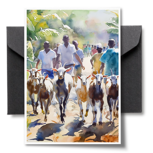 Art Card- Tobago Goat race