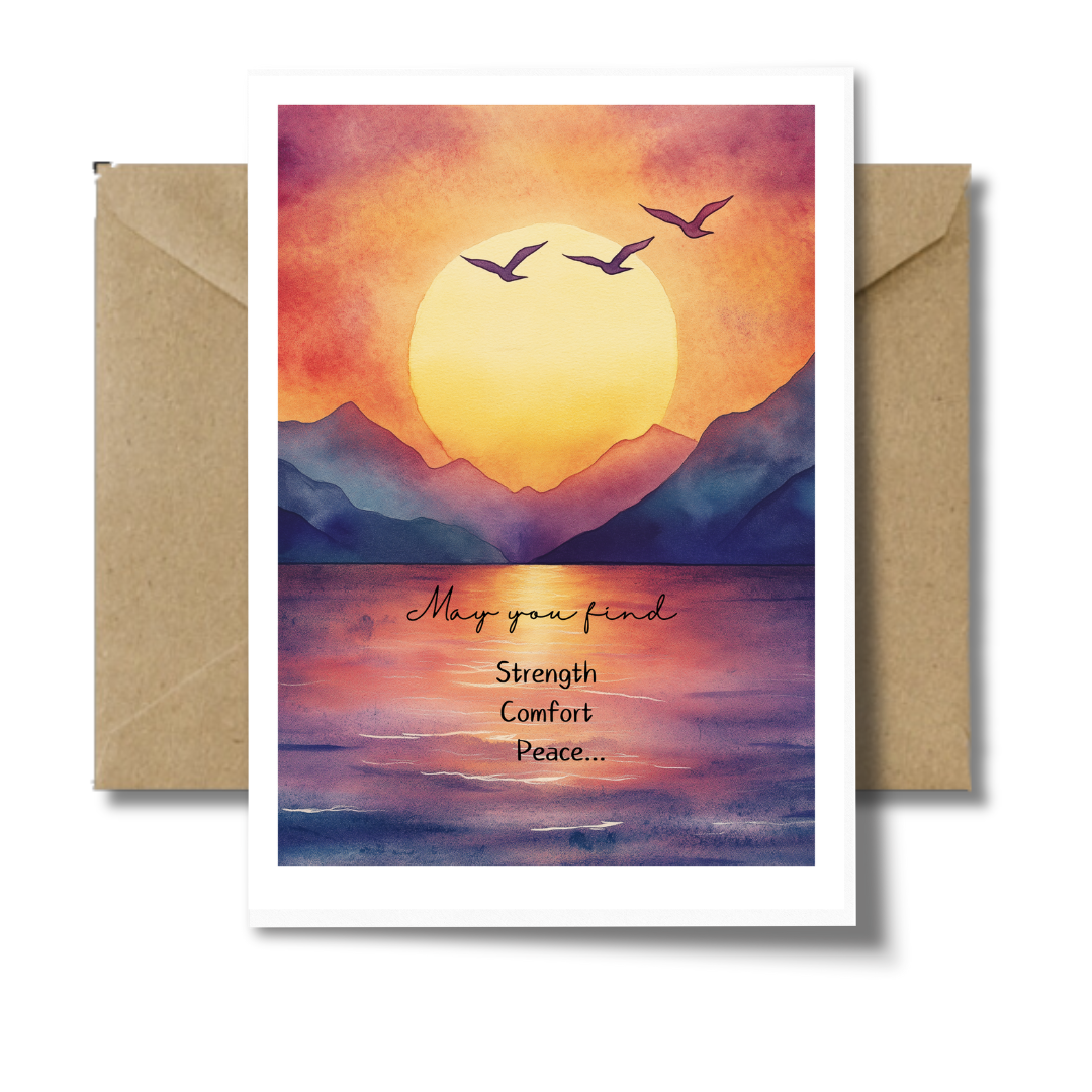 May you find strength Sympathy card