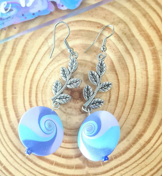 Clay and Silver toned Handcrafted Earrings