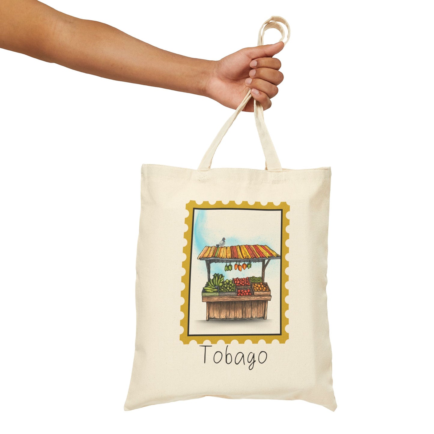 Cotton Canvas Tobago Tote- The Fruit and Vege