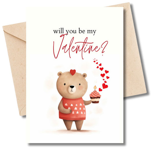 Will you be my Valentine Card download